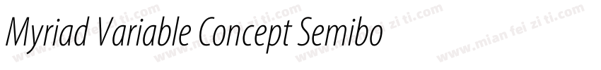 Myriad Variable Concept Semibold Se字体转换